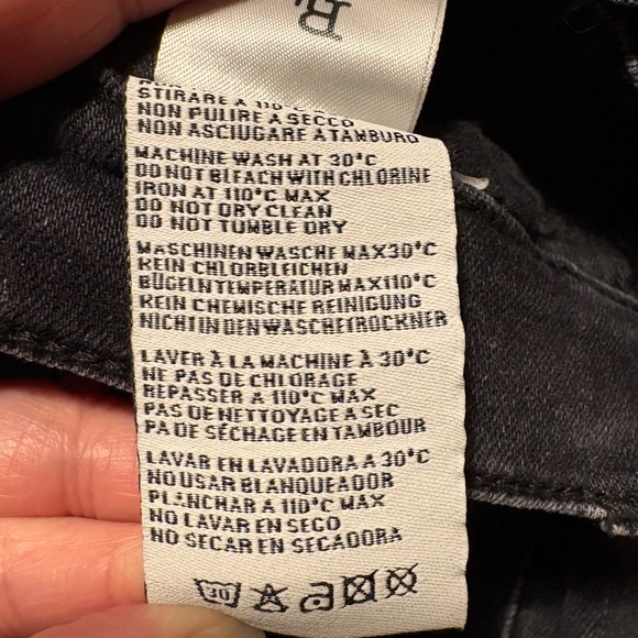 R13 distressed black jeans - high rise skinny - size 27 - Picture 6 of 12